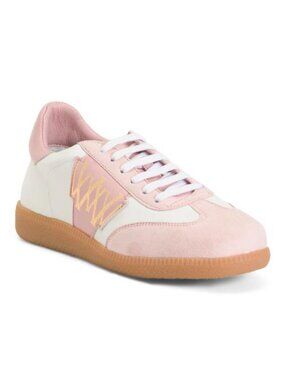 VALENTINA RANGONI Made In Italy Leather Valetta Tie Sneakers